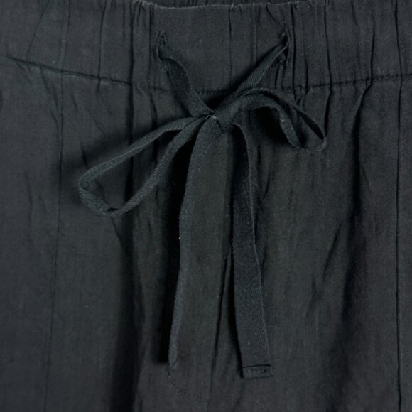 Aritzia Babaton Day Linen Black Pants Womens Size XL Elastic Waist Pull On 51486 - Picture 5 of 12